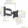 Подставка для ТВ Nanook Full Motion Tilt 43" 19"