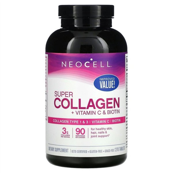 Super Collagen + Vitamin C & Biotin - 270 tablets