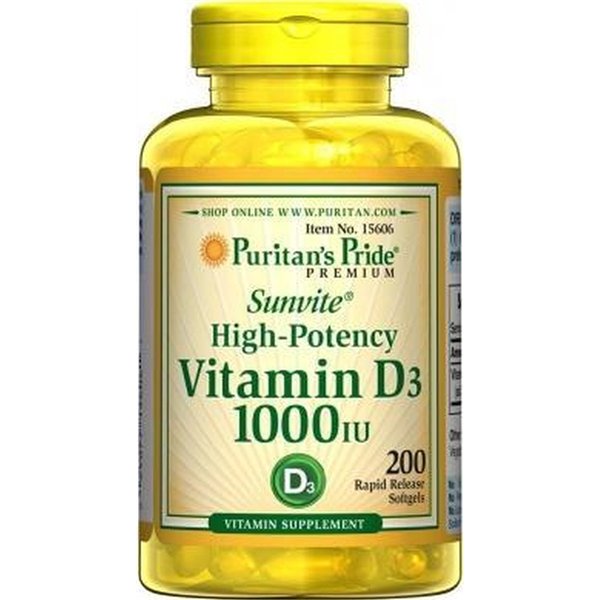 Vitamin D3, 1000IU - 200 softgels