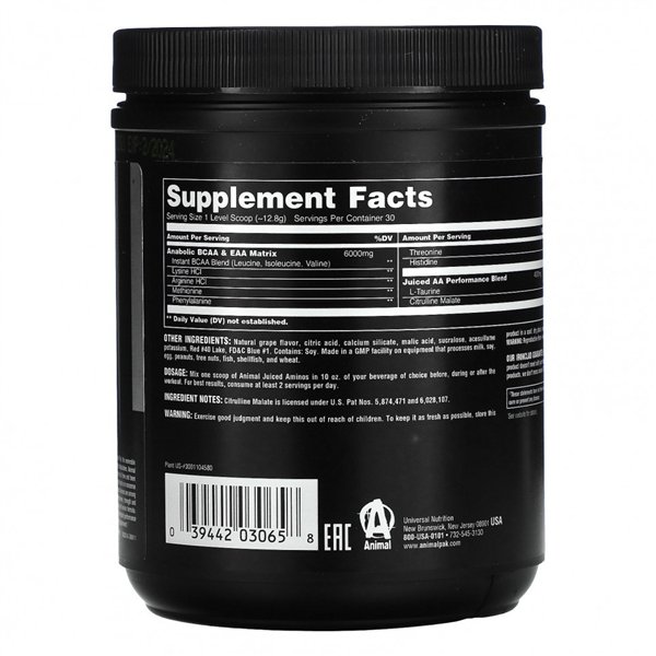 Animal Juiced Aminos, Grape Juiced - 385g