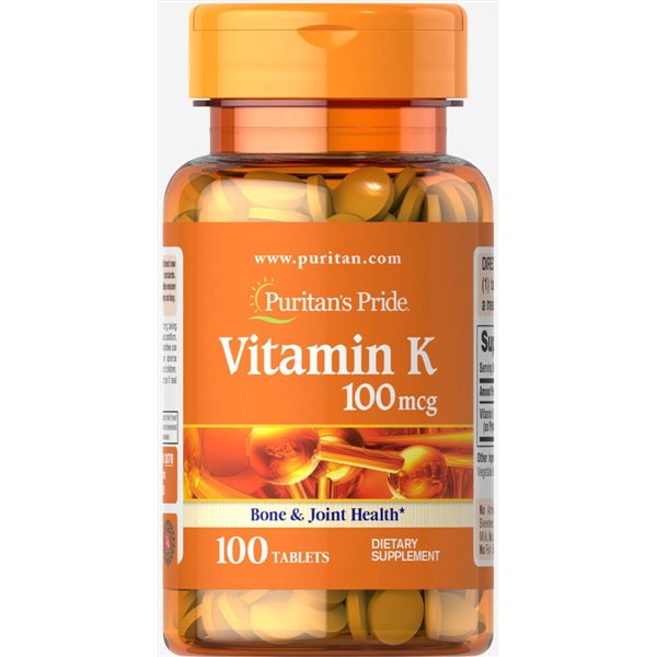 Vitamin K, 100mcg - 100 tabs