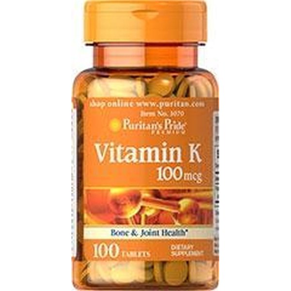 Vitamin K, 100mcg - 100 tabs