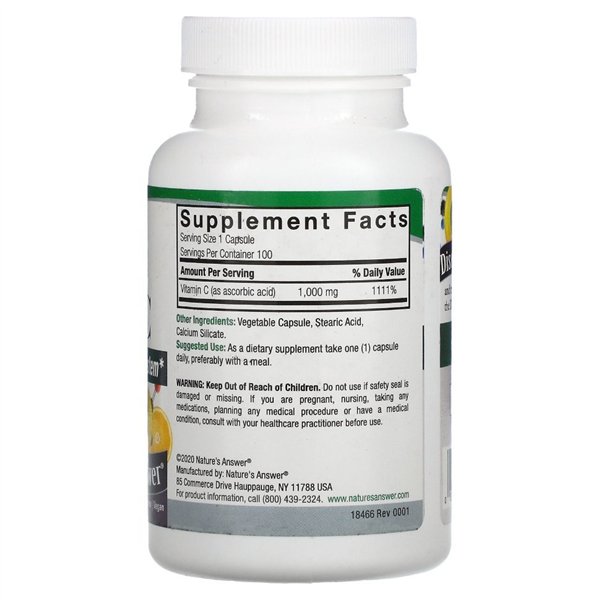 C-vitamiini, 1000 mg - 100 kapselia
