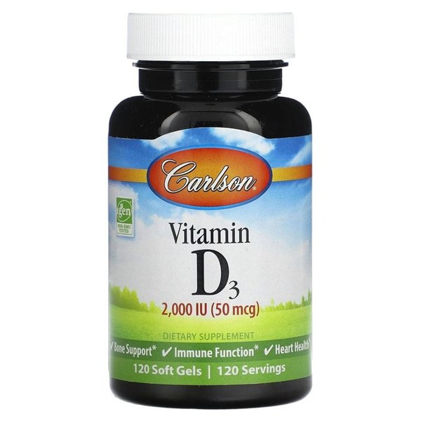 Vitamin D3, 2000 IU - 120 softgels