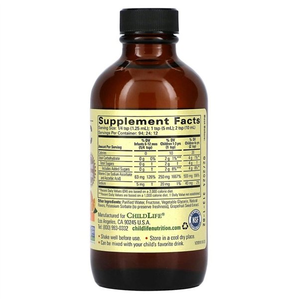 Liquid Vitamin C, Natural Orange - 118 ml.