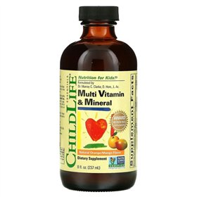 Multi Vitamin & Mineral, Natural Orange/Mango - 237 ml.