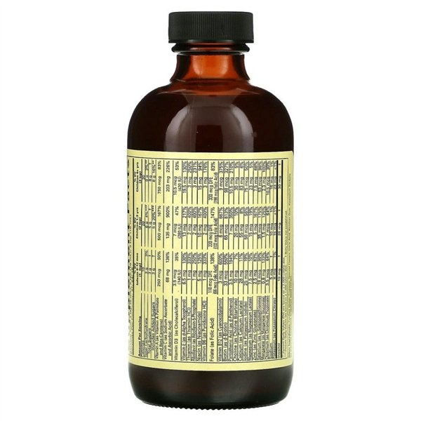 Monivitamiini- ja kivennäisaine, luonnollinen appelsiini/mango - 237 ml.