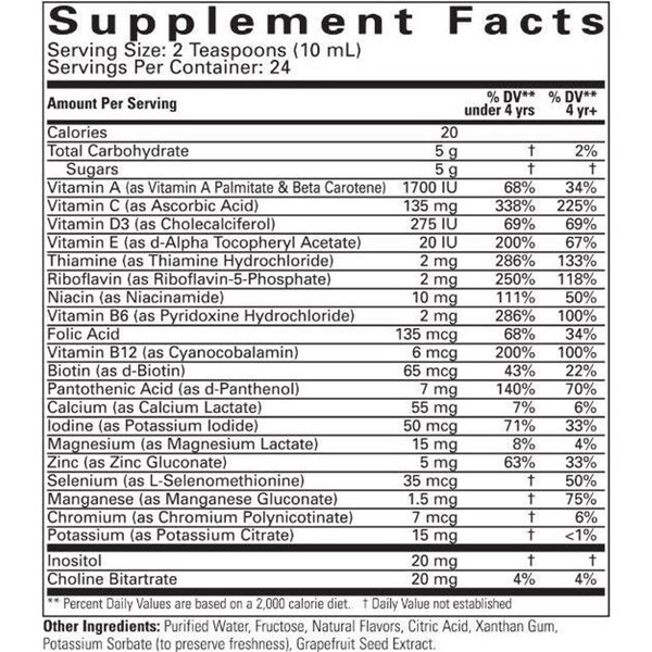 Multi Vitamin & Mineral, Natural Orange/Mango - 237 ml.