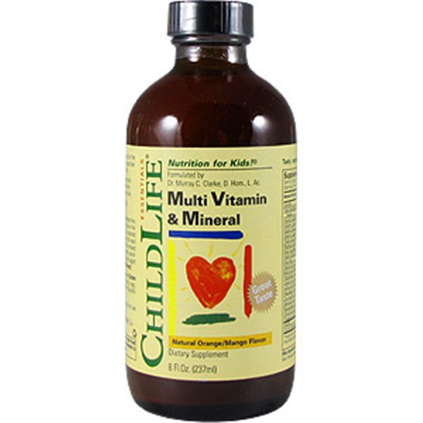 Multivitamīnu un minerālvielu maisījums, dabīgs apelsīnu/mango aromāts - 237 ml.