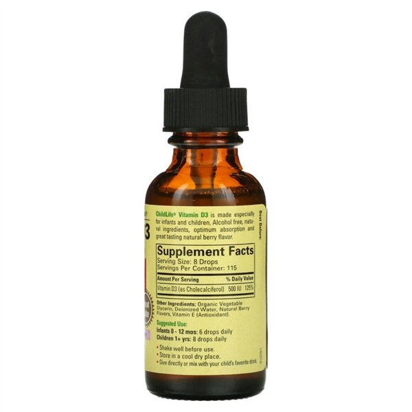 Vitamin D3, Natural Berry - 30 ml.