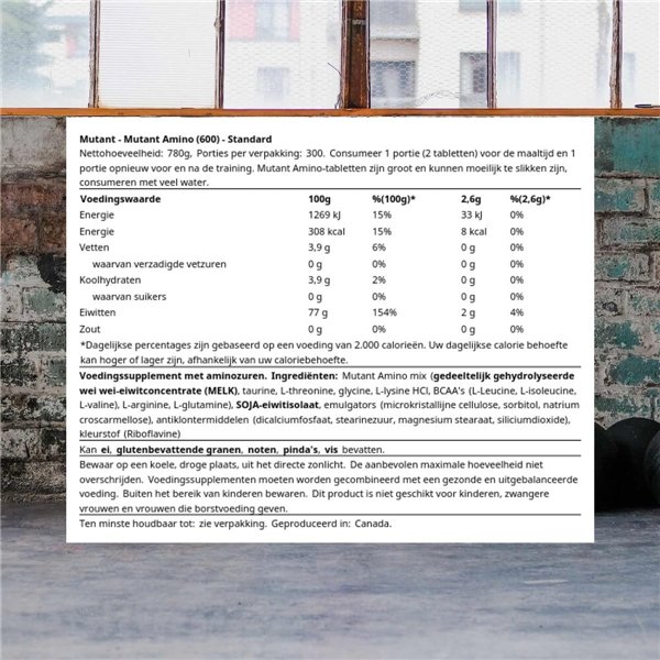 Mutant Amino - 600 tablets