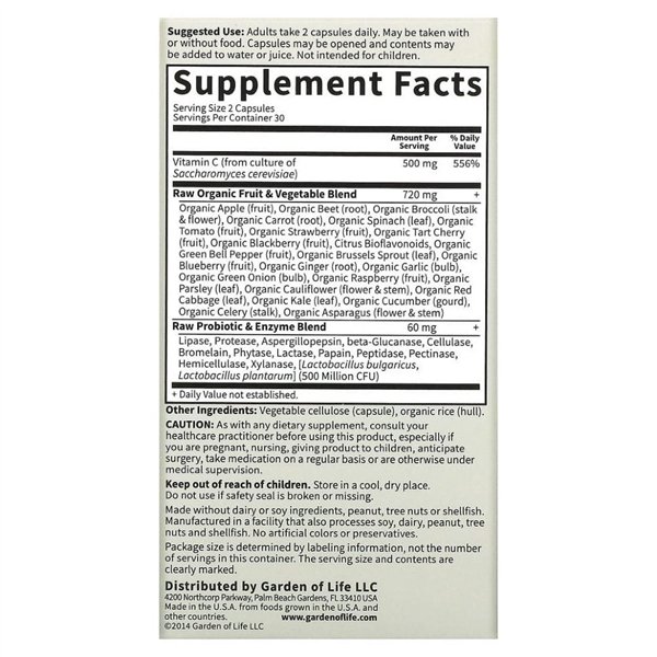 „Vitamin Code“ žalias vitaminas C – 60 veganiškų kapsulių