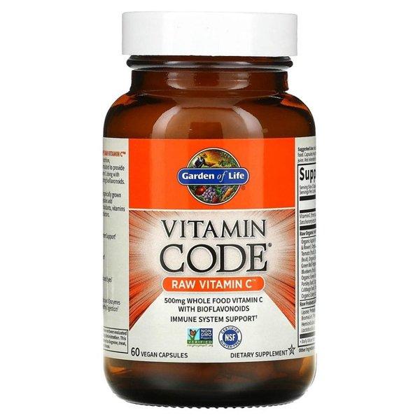 Vitamin Code neapstrādāts C vitamīns - 60 vegānas kapsulas