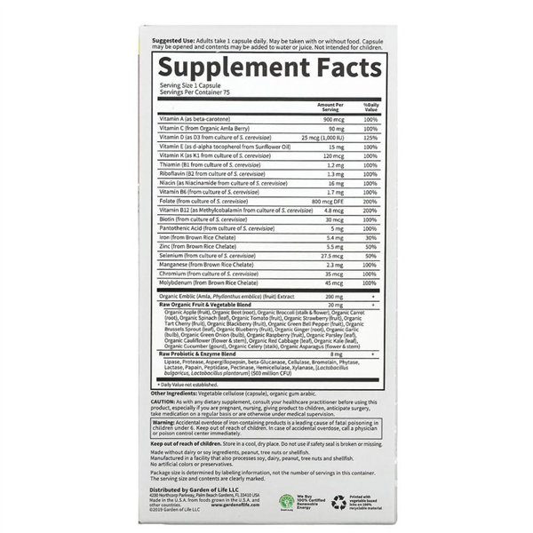 Vitamin Code RAW ONE for Women - 75 vcaps