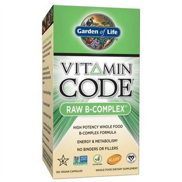Vitamiinikoodi raaka B-kompleksi - 120 vegaanista kapselia