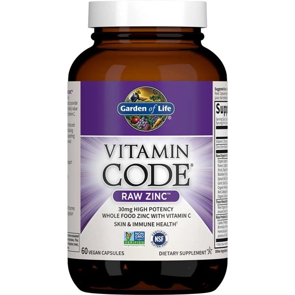Vitamin Code Raw Zinc — 60 веганских капсул