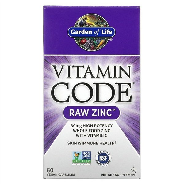 Vitamin Code Raw Zinc — 60 веганских капсул