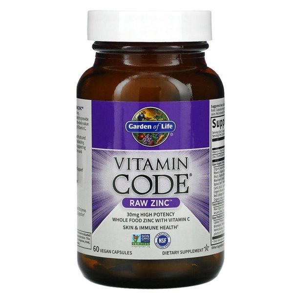 Vitamin Code Raw Zinc - 60 vegan caps