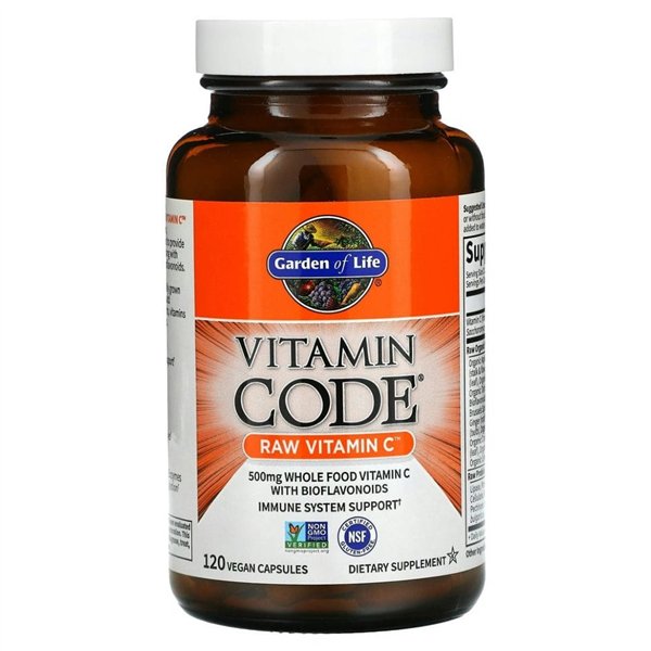 Vitamin Code neapstrādāts C vitamīns - 120 vegānas kapsulas