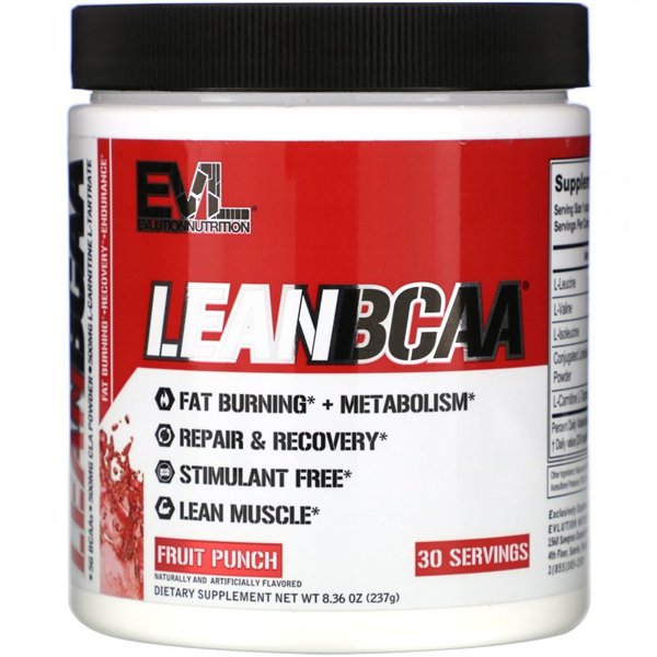 Lean BCAA - Stimulant Free, Fruit Punch - 237g