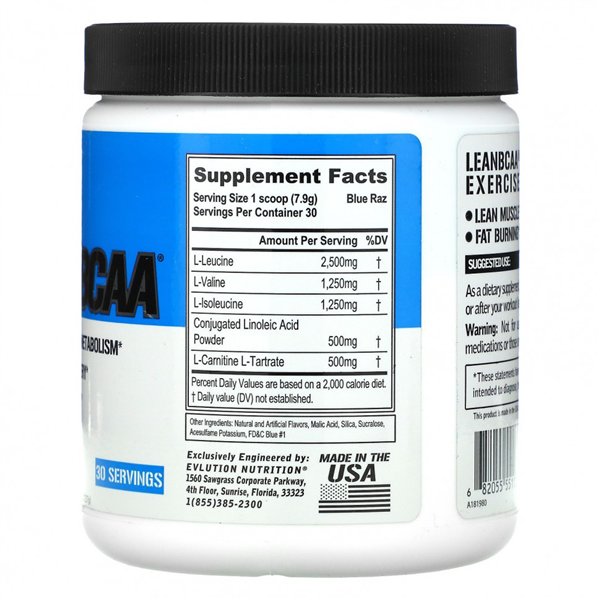 Liesas BCAA - bez stimulatoriem, Blue Raz - 237g