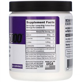 BCAA 5000, Furious Grape - 258g