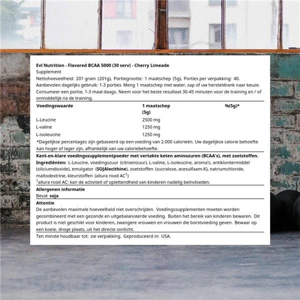 BCAA 5000, Cherry Limeade - 249g