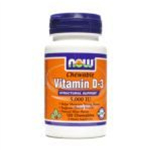 D-3 vitamīns, 5000 SV (košļājamās) - 120 košļājamās