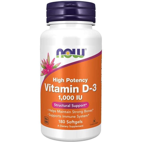 Vitamin D-3, 1000 IU - 180 softgels