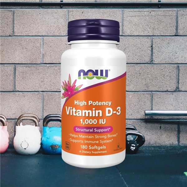 D-3-vitamiini, 1000 IU - 180 pehmogeeliä