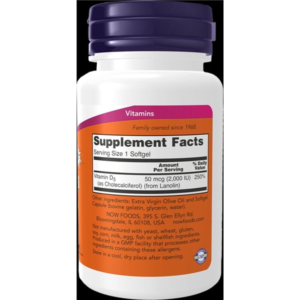 Vitamin D-3, 2000 IU - 120 softgels