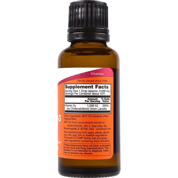 Vitamin D-3 Liquid, 1000 IU (Extra Strength) - 30 ml.
