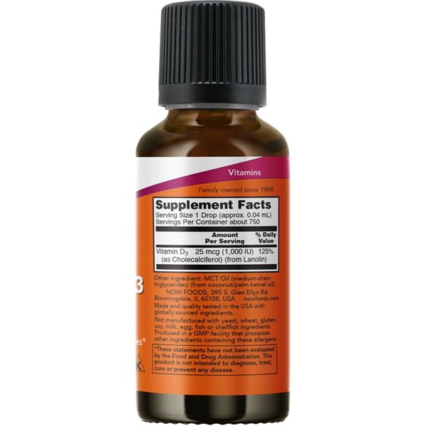 Vitamin D-3 Liquid, 1000 IU (Extra Strength) - 30 ml.