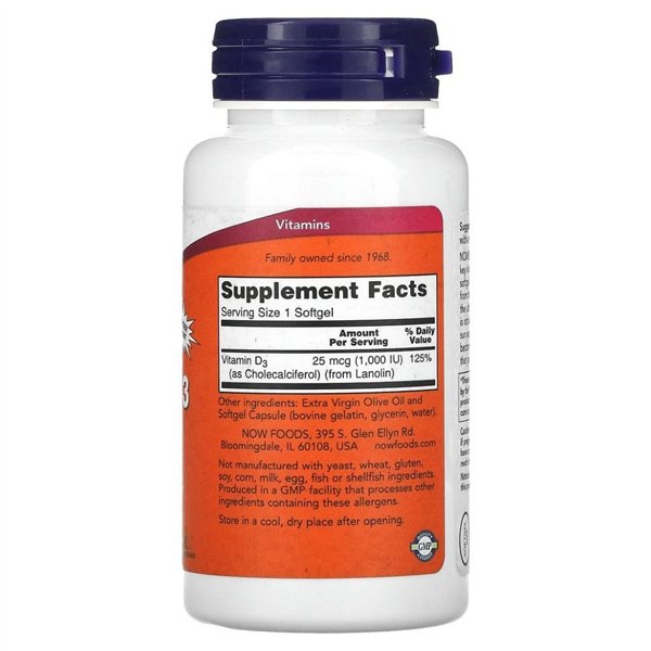 Vitamin D-3, 1000 IU - 360 softgels
