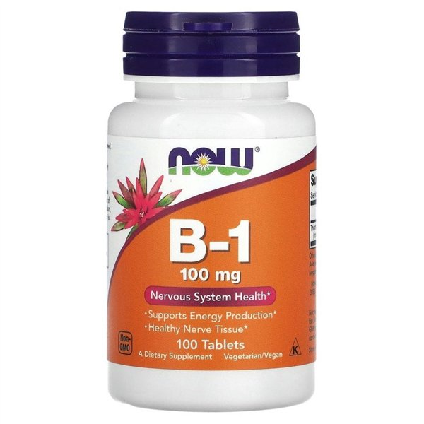 Vitaminas B-1 Tiaminas, 100 mg - 100 tablečių
