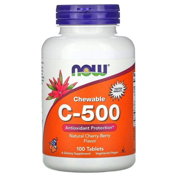 Vitamin C-500 Chewable, Cherry - 100 tabs