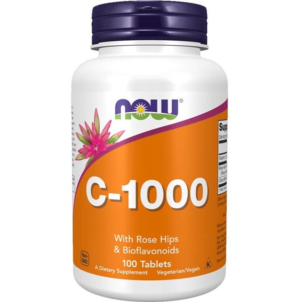 Vitaminas C-1000 su erškėtuogėmis ir bioflavonoidais - 100 tablečių