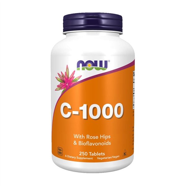 Vitamin C-1000 with Rose Hips & Bioflavonoids - 250 tablets