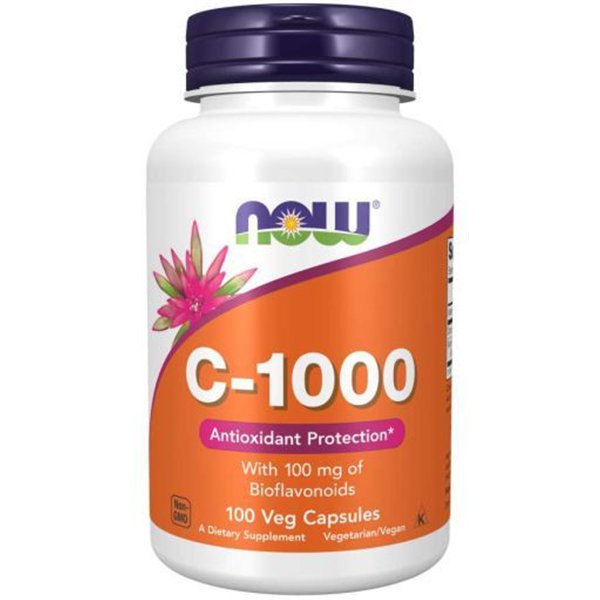 C vitamīns-1000 ar 100 mg bioflavonoīdiem - 100 v-kapsulas
