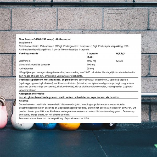 C vitamīns-1000 ar 100 mg bioflavonoīdiem - 250 v-kapsulas