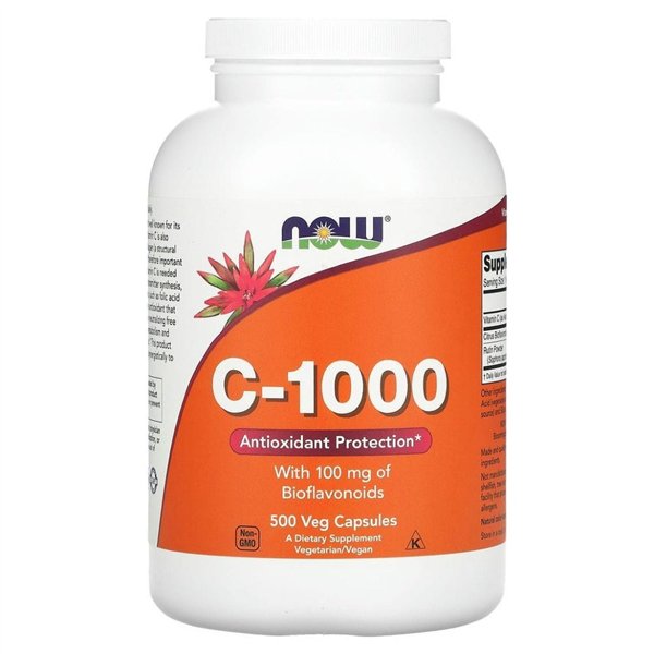Vitaminas C-1000 su 100 mg bioflavonoidų - 500 v kapsulių