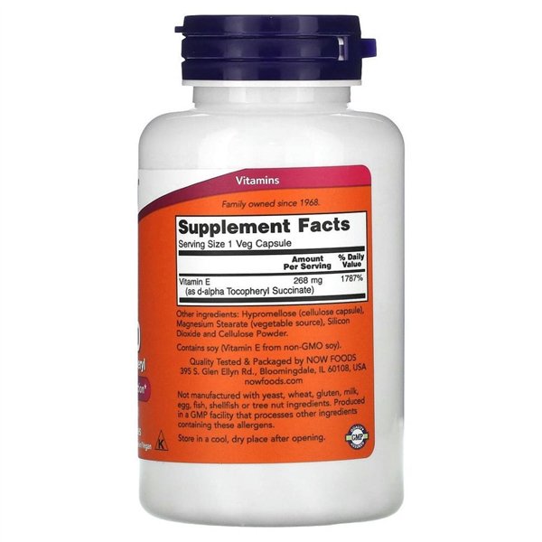 Vitamin E-400 Dry, Vegetarian - 100 vcaps