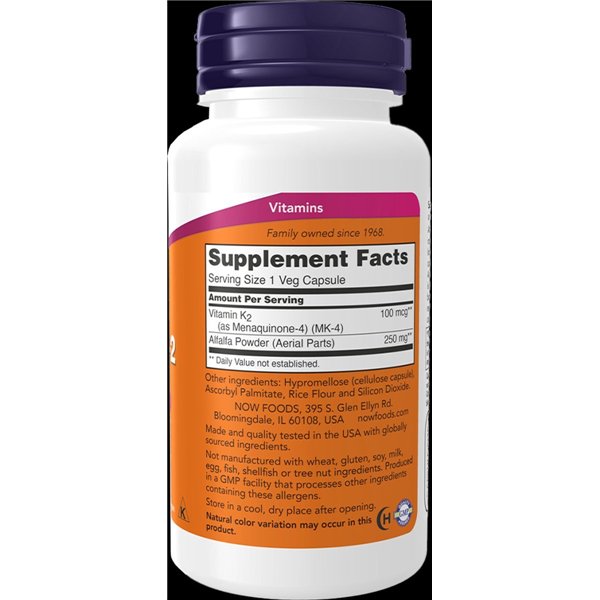 Vitamin K-2, 100mcg - 100 vcaps