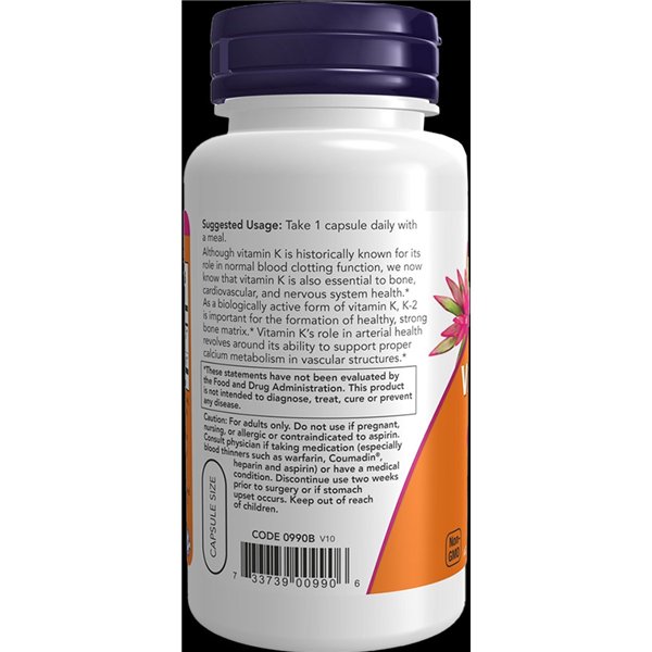 Vitaminas K-2, 100 mcg – 100 v kapsulių