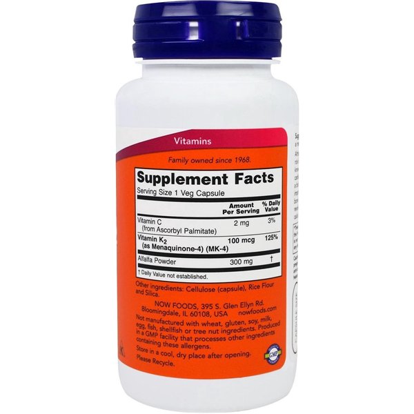 Vitamin K-2, 100mcg - 100 vcaps