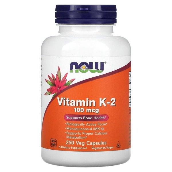 K-2 vitamīns, 100 mcg - 250 v-kapsulas