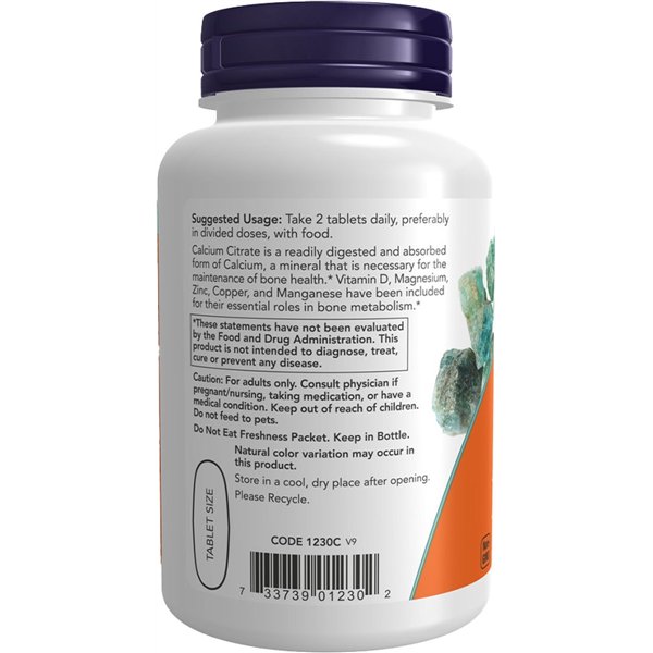 Calcium Citrate with Minerals & Vitamin D-2 - 100 tabs