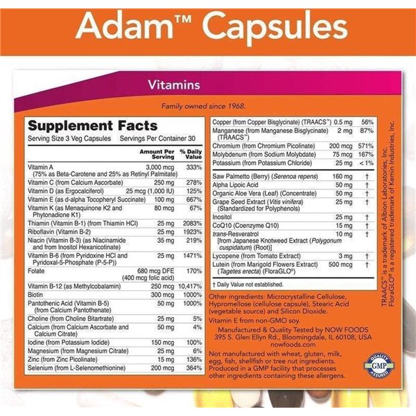 ADAM Multi-Vitamin for Men - 90 mīkstās želejas