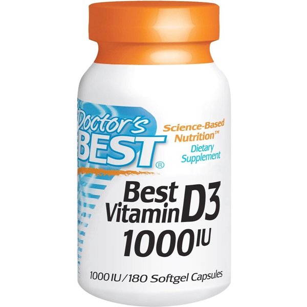 Vitaminas D3, 1000 TV – 180 minkštųjų gelių