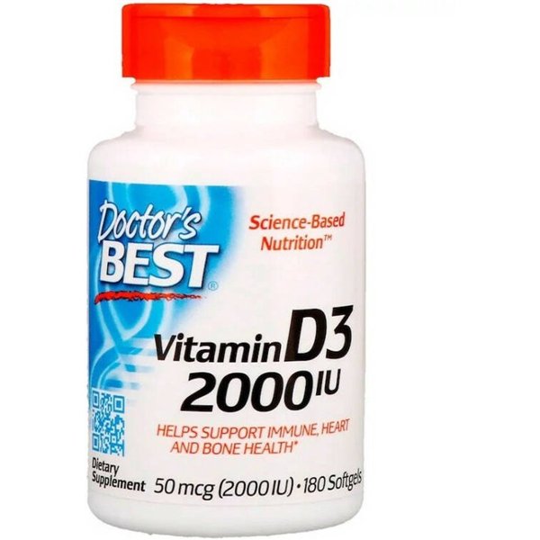 D3 vitamīns, 2000 SV - 180 mīkstās želejas